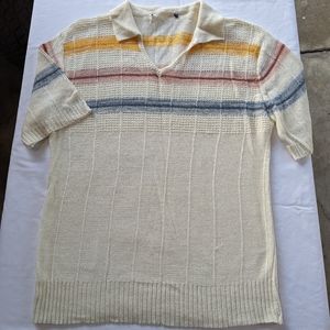 vintage knit shirt sleeved top
